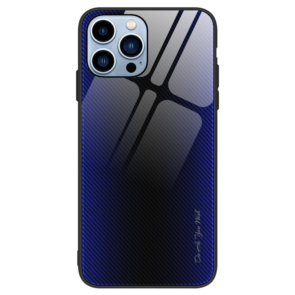 Telefoncover til iPhone 15 Pro Max Carbon Fiber Texture Hærdet glas Blødt TPU telefoncover Telefoncover til iPhone 15 Pro Max Carbon Fiber Texture Hærdet glas Blødt TPU telefoncover